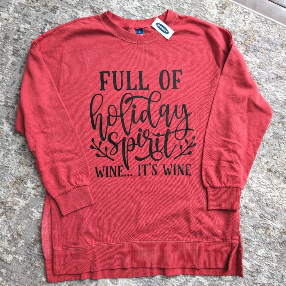 Women's Holiday Wine Crewneck